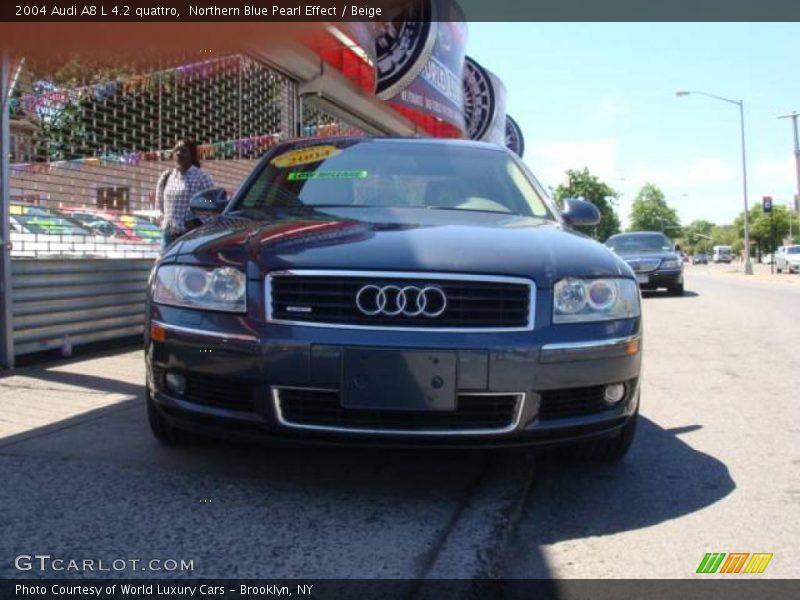 Northern Blue Pearl Effect / Beige 2004 Audi A8 L 4.2 quattro