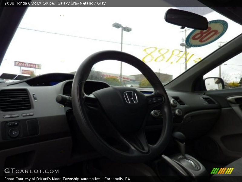 Galaxy Gray Metallic / Gray 2008 Honda Civic LX Coupe