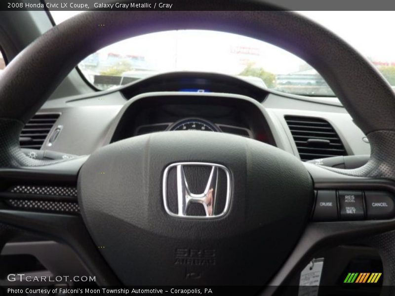 Galaxy Gray Metallic / Gray 2008 Honda Civic LX Coupe
