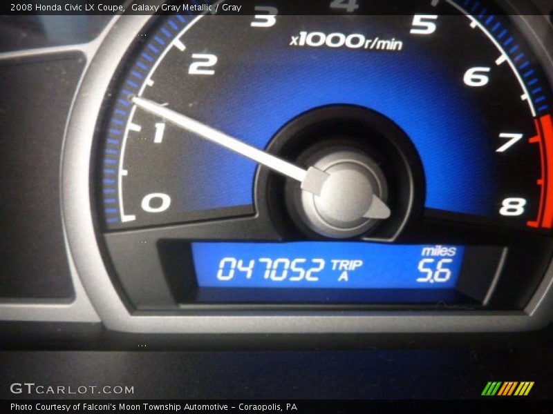 Galaxy Gray Metallic / Gray 2008 Honda Civic LX Coupe