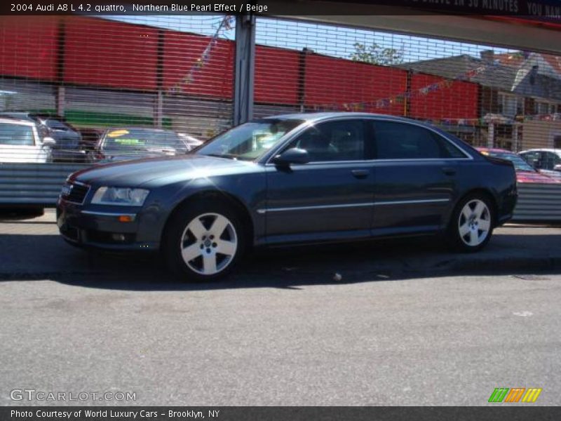 Northern Blue Pearl Effect / Beige 2004 Audi A8 L 4.2 quattro