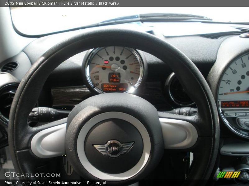 Pure Silver Metallic / Black/Grey 2009 Mini Cooper S Clubman