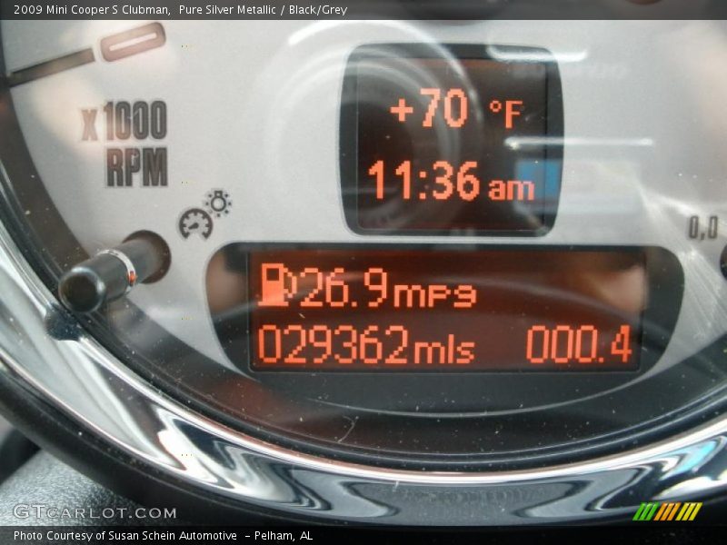 Pure Silver Metallic / Black/Grey 2009 Mini Cooper S Clubman