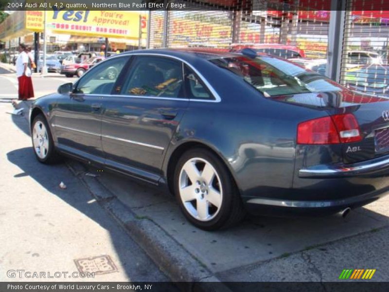 Northern Blue Pearl Effect / Beige 2004 Audi A8 L 4.2 quattro