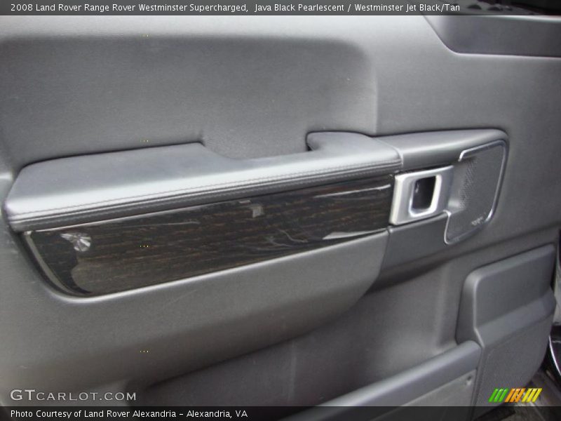 Java Black Pearlescent / Westminster Jet Black/Tan 2008 Land Rover Range Rover Westminster Supercharged