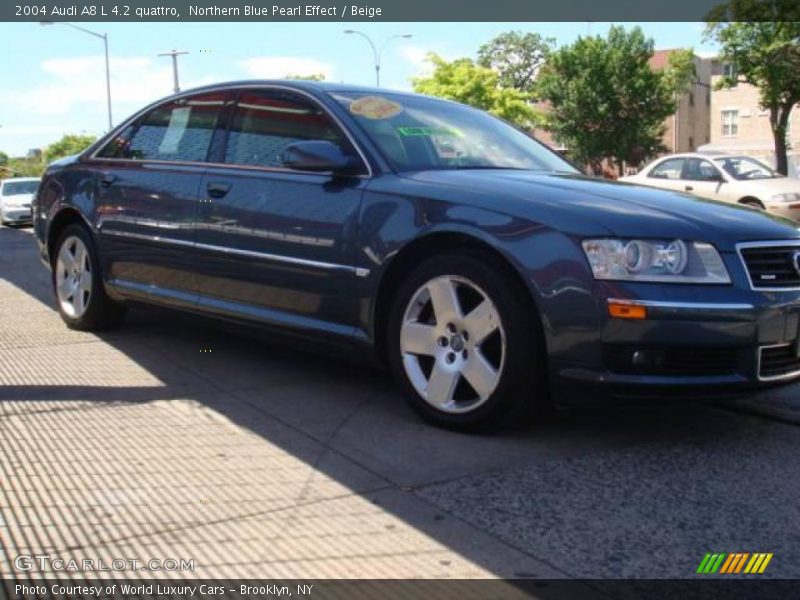 Northern Blue Pearl Effect / Beige 2004 Audi A8 L 4.2 quattro