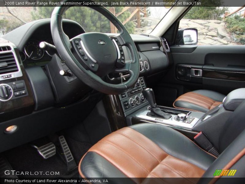 Java Black Pearlescent / Westminster Jet Black/Tan 2008 Land Rover Range Rover Westminster Supercharged