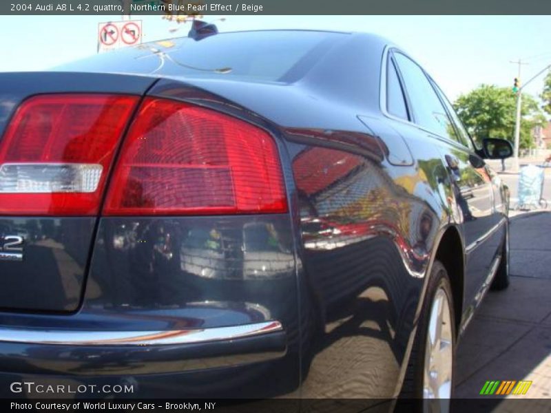 Northern Blue Pearl Effect / Beige 2004 Audi A8 L 4.2 quattro