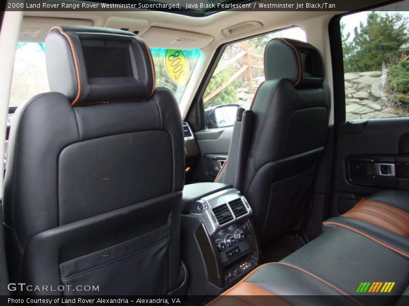 Java Black Pearlescent / Westminster Jet Black/Tan 2008 Land Rover Range Rover Westminster Supercharged