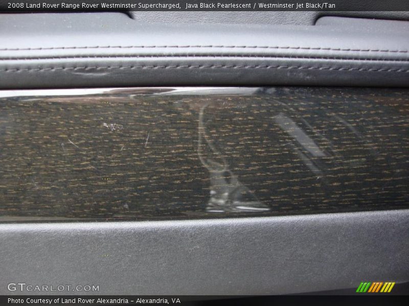 Java Black Pearlescent / Westminster Jet Black/Tan 2008 Land Rover Range Rover Westminster Supercharged