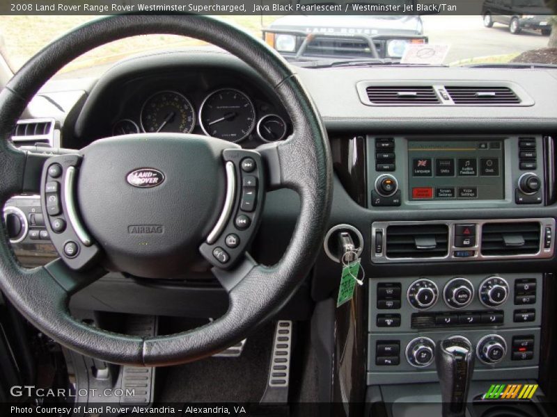 Java Black Pearlescent / Westminster Jet Black/Tan 2008 Land Rover Range Rover Westminster Supercharged