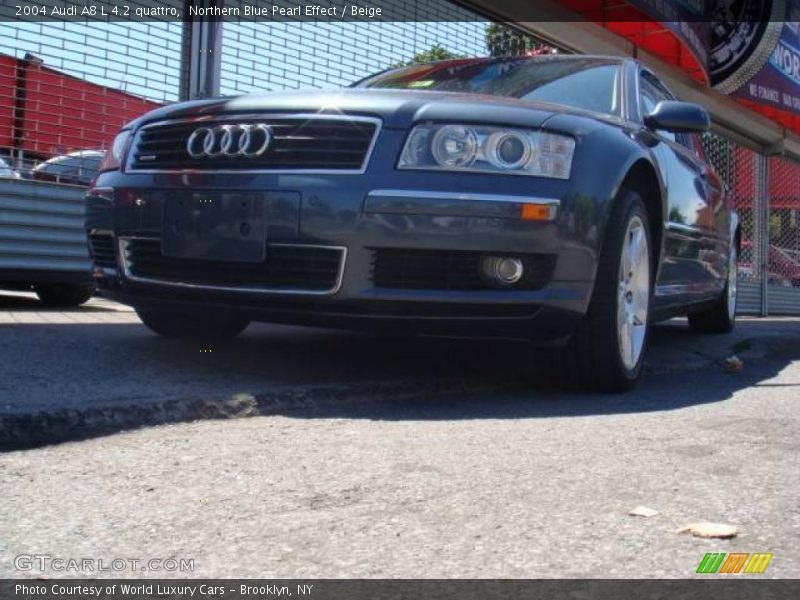 Northern Blue Pearl Effect / Beige 2004 Audi A8 L 4.2 quattro