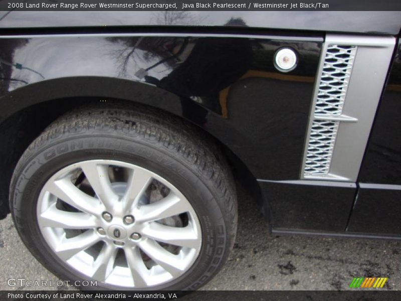 Java Black Pearlescent / Westminster Jet Black/Tan 2008 Land Rover Range Rover Westminster Supercharged