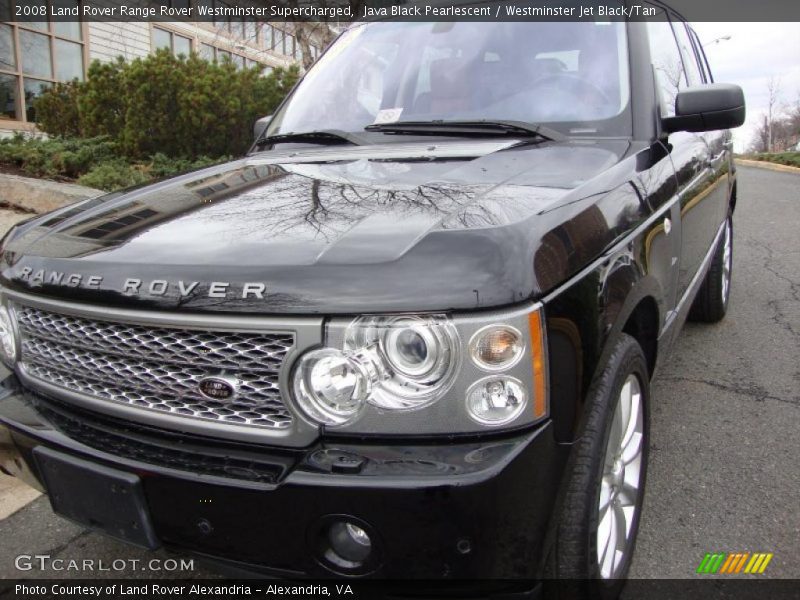 Java Black Pearlescent / Westminster Jet Black/Tan 2008 Land Rover Range Rover Westminster Supercharged