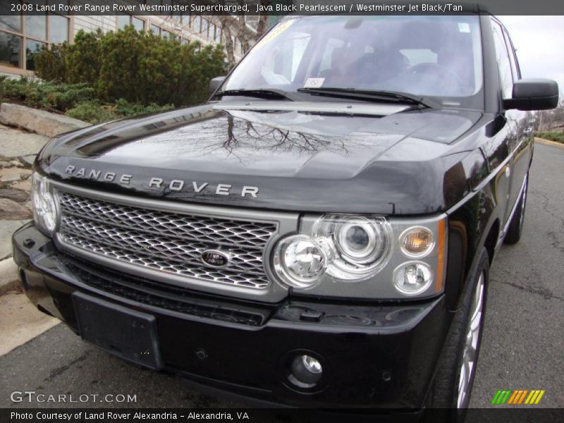 Java Black Pearlescent / Westminster Jet Black/Tan 2008 Land Rover Range Rover Westminster Supercharged