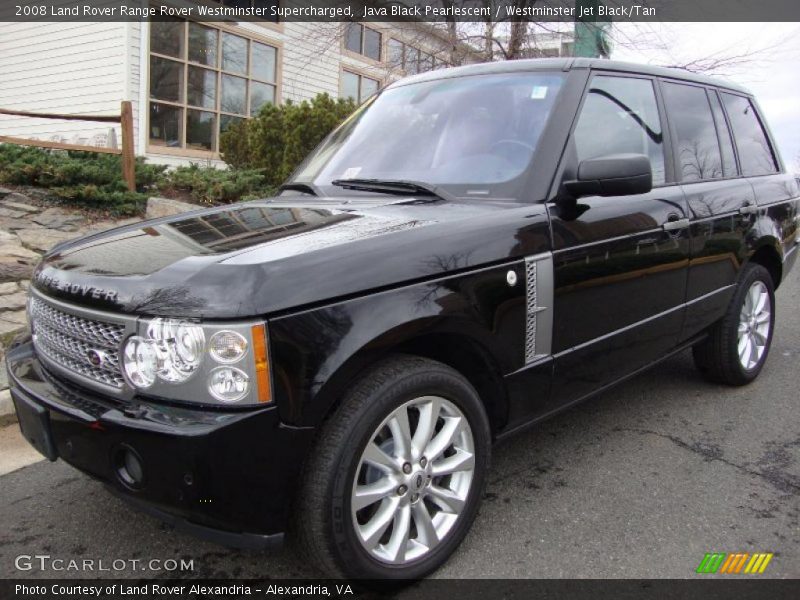 Java Black Pearlescent / Westminster Jet Black/Tan 2008 Land Rover Range Rover Westminster Supercharged