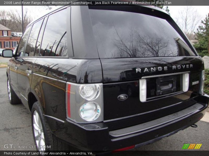 Java Black Pearlescent / Westminster Jet Black/Tan 2008 Land Rover Range Rover Westminster Supercharged