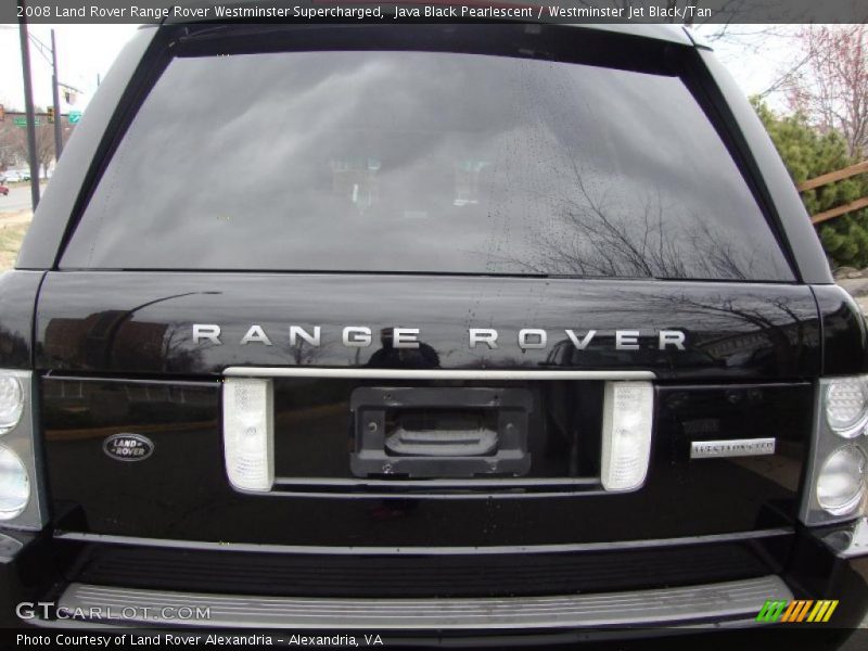 Java Black Pearlescent / Westminster Jet Black/Tan 2008 Land Rover Range Rover Westminster Supercharged