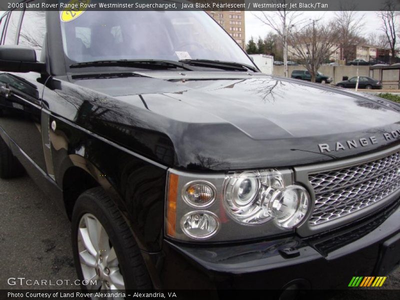 Java Black Pearlescent / Westminster Jet Black/Tan 2008 Land Rover Range Rover Westminster Supercharged