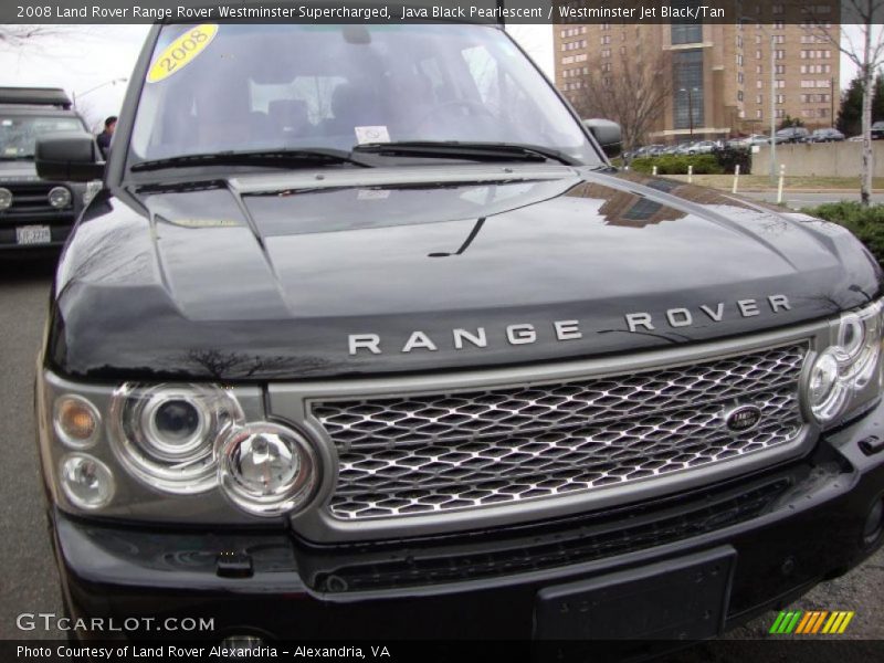 Java Black Pearlescent / Westminster Jet Black/Tan 2008 Land Rover Range Rover Westminster Supercharged