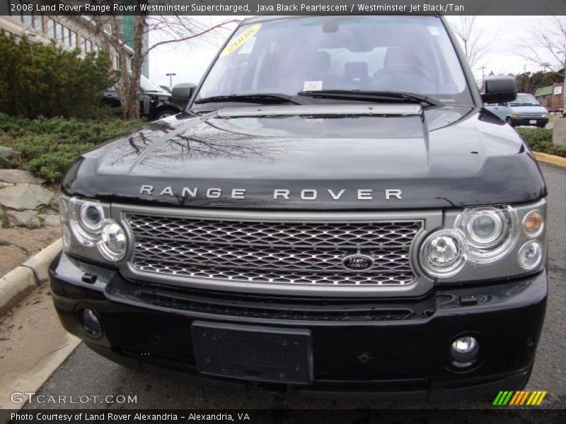 Java Black Pearlescent / Westminster Jet Black/Tan 2008 Land Rover Range Rover Westminster Supercharged