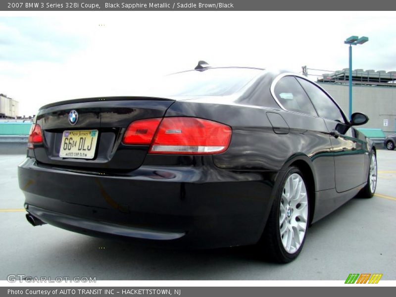 Black Sapphire Metallic / Saddle Brown/Black 2007 BMW 3 Series 328i Coupe