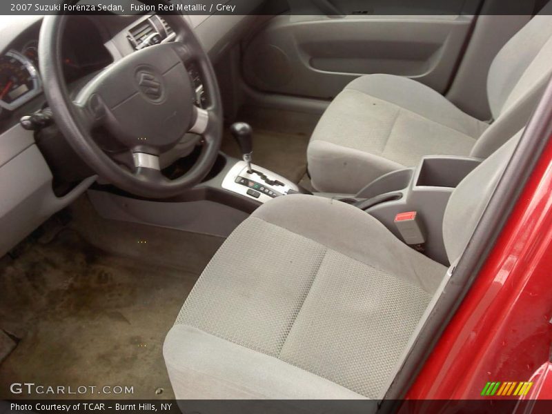 Fusion Red Metallic / Grey 2007 Suzuki Forenza Sedan