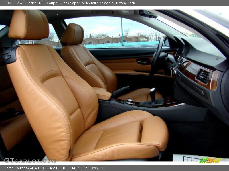 Black Sapphire Metallic / Saddle Brown/Black 2007 BMW 3 Series 328i Coupe
