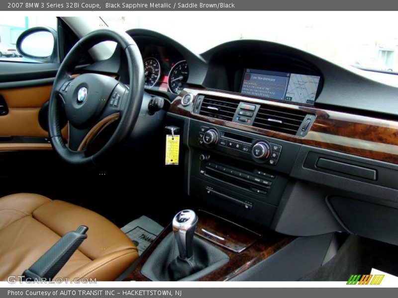 Black Sapphire Metallic / Saddle Brown/Black 2007 BMW 3 Series 328i Coupe