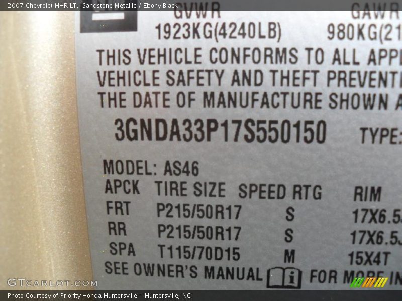 Sandstone Metallic / Ebony Black 2007 Chevrolet HHR LT