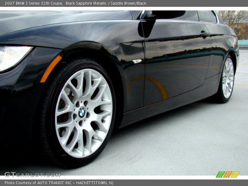 Black Sapphire Metallic / Saddle Brown/Black 2007 BMW 3 Series 328i Coupe