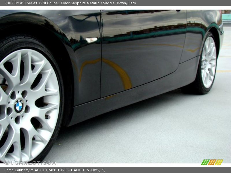 Black Sapphire Metallic / Saddle Brown/Black 2007 BMW 3 Series 328i Coupe