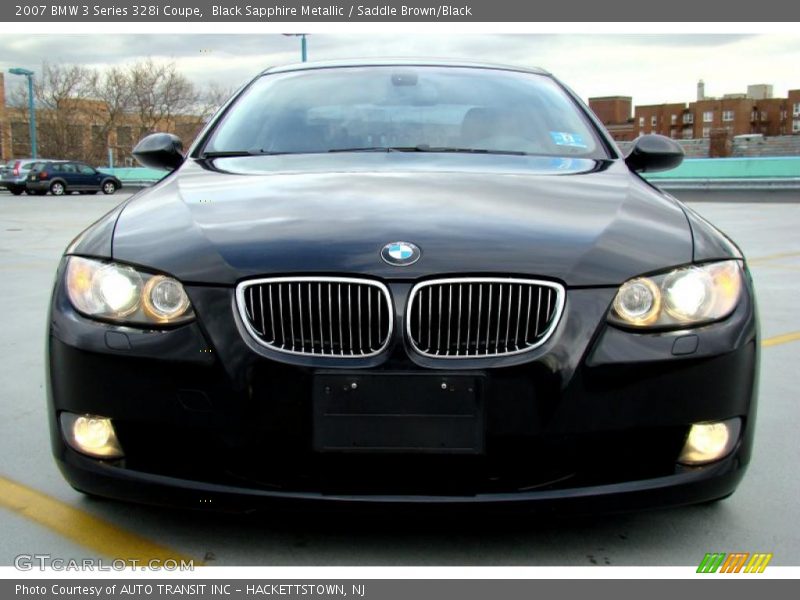 Black Sapphire Metallic / Saddle Brown/Black 2007 BMW 3 Series 328i Coupe