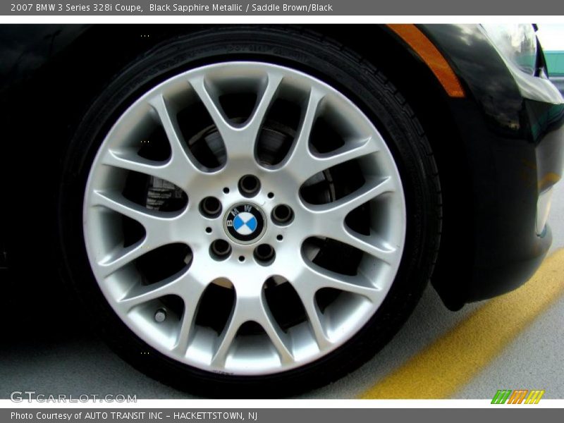 Black Sapphire Metallic / Saddle Brown/Black 2007 BMW 3 Series 328i Coupe