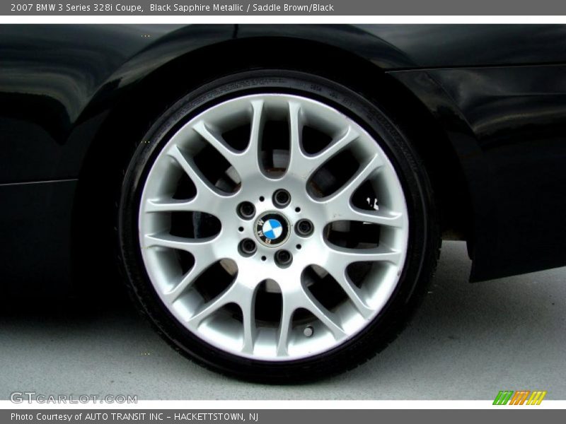 Black Sapphire Metallic / Saddle Brown/Black 2007 BMW 3 Series 328i Coupe