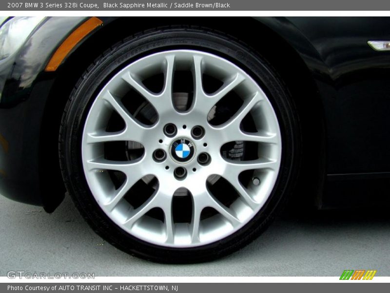 Black Sapphire Metallic / Saddle Brown/Black 2007 BMW 3 Series 328i Coupe