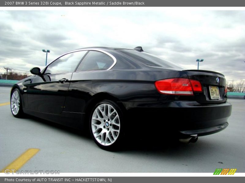 Black Sapphire Metallic / Saddle Brown/Black 2007 BMW 3 Series 328i Coupe