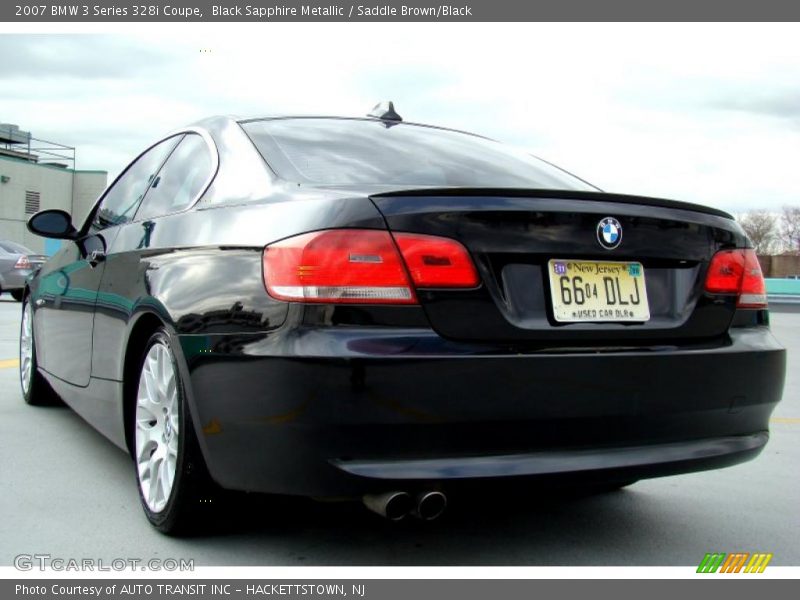 Black Sapphire Metallic / Saddle Brown/Black 2007 BMW 3 Series 328i Coupe
