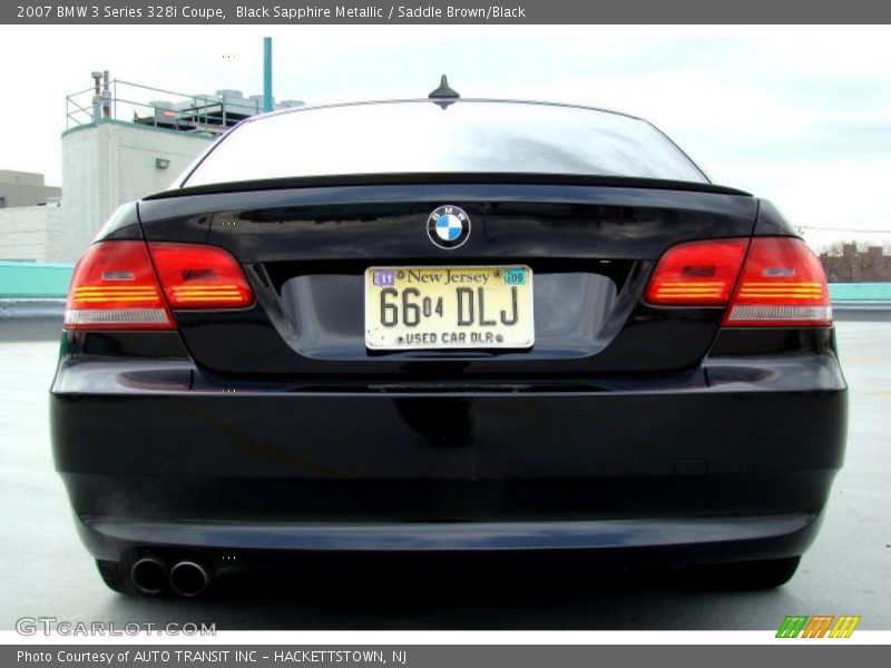 Black Sapphire Metallic / Saddle Brown/Black 2007 BMW 3 Series 328i Coupe