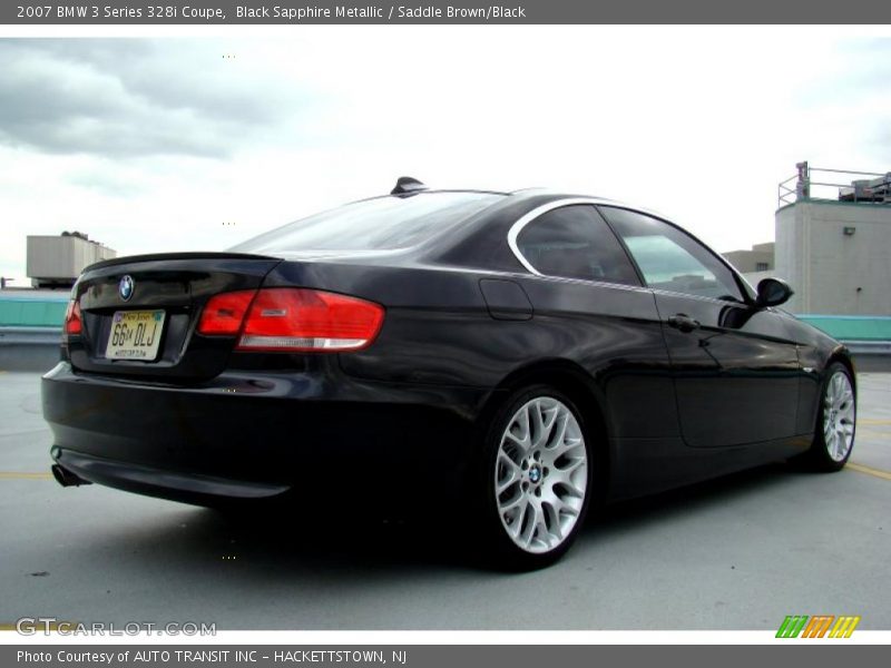 Black Sapphire Metallic / Saddle Brown/Black 2007 BMW 3 Series 328i Coupe