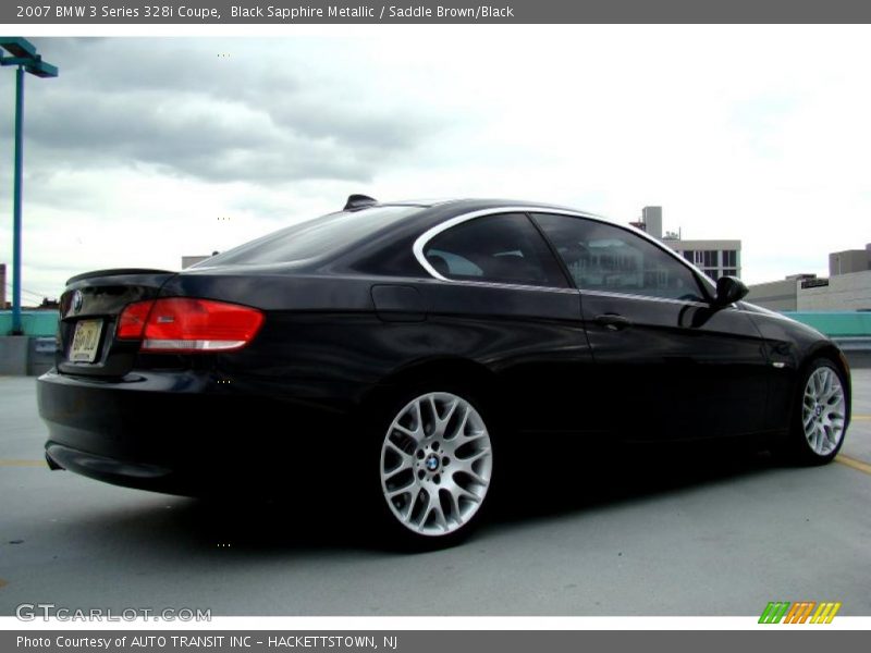 Black Sapphire Metallic / Saddle Brown/Black 2007 BMW 3 Series 328i Coupe