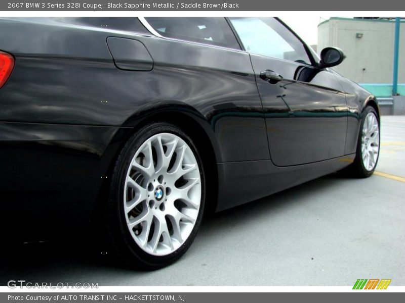 Black Sapphire Metallic / Saddle Brown/Black 2007 BMW 3 Series 328i Coupe