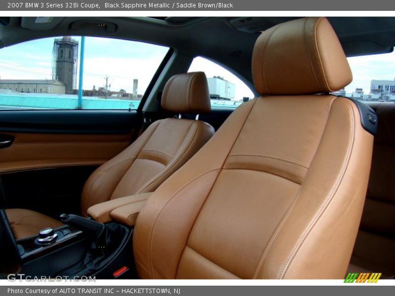 Black Sapphire Metallic / Saddle Brown/Black 2007 BMW 3 Series 328i Coupe