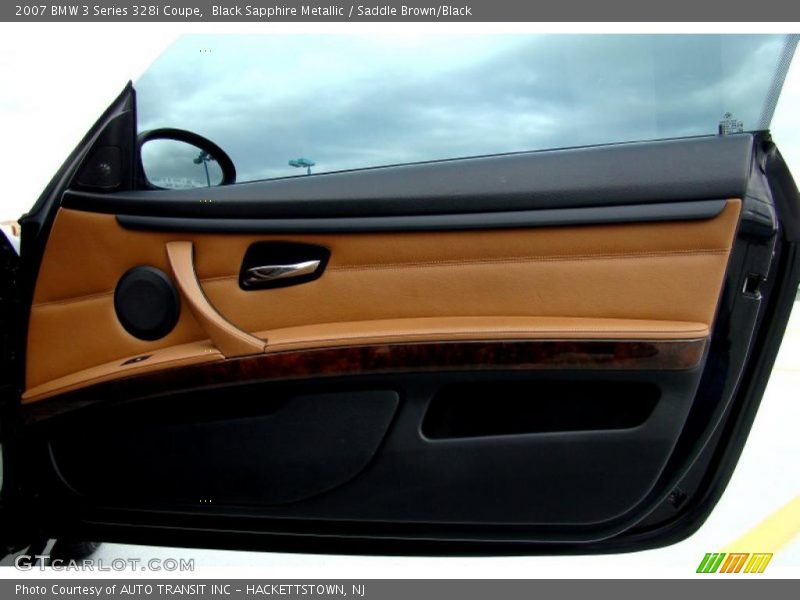 Black Sapphire Metallic / Saddle Brown/Black 2007 BMW 3 Series 328i Coupe