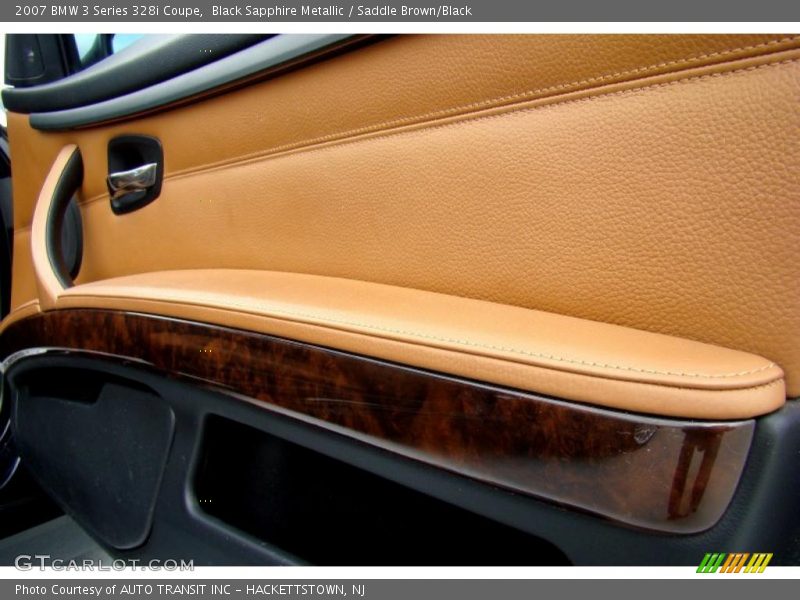 Black Sapphire Metallic / Saddle Brown/Black 2007 BMW 3 Series 328i Coupe