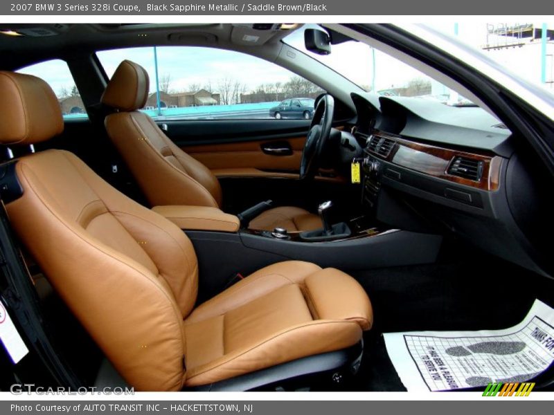 Black Sapphire Metallic / Saddle Brown/Black 2007 BMW 3 Series 328i Coupe
