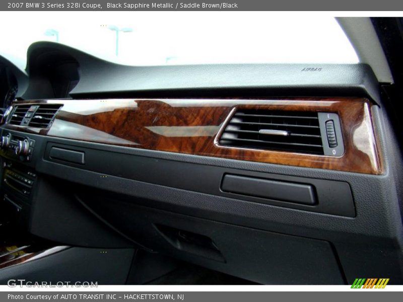 Black Sapphire Metallic / Saddle Brown/Black 2007 BMW 3 Series 328i Coupe
