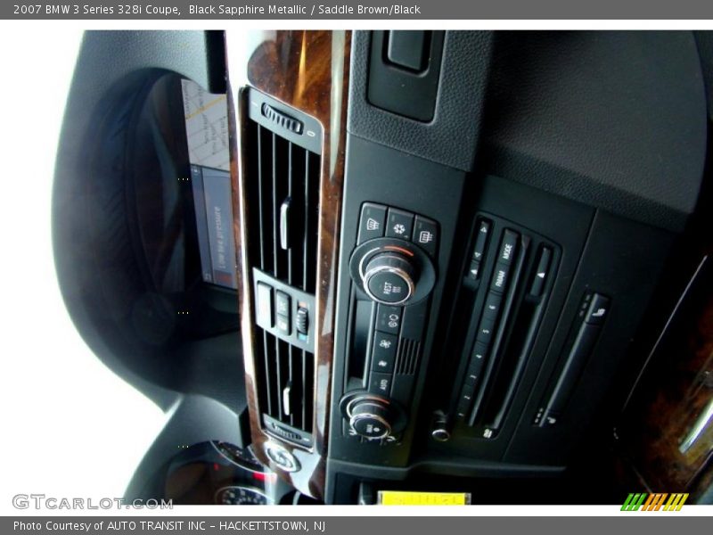 Black Sapphire Metallic / Saddle Brown/Black 2007 BMW 3 Series 328i Coupe