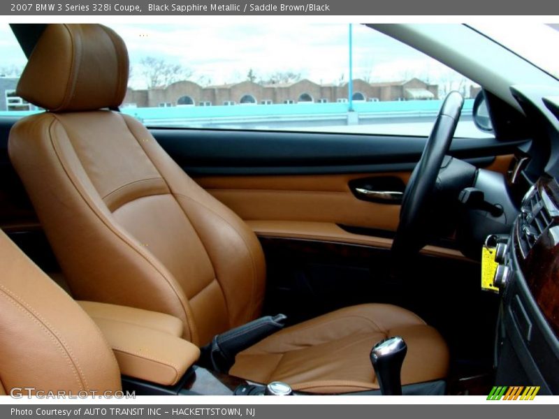 Black Sapphire Metallic / Saddle Brown/Black 2007 BMW 3 Series 328i Coupe
