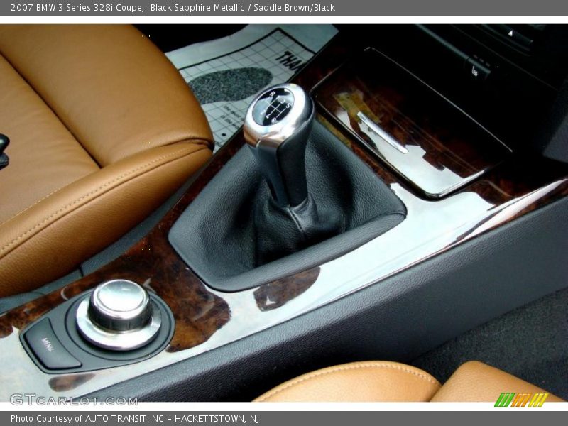 Black Sapphire Metallic / Saddle Brown/Black 2007 BMW 3 Series 328i Coupe
